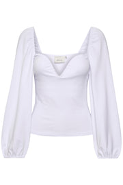 Mist offshoulder blouse -Bright White- LAST ONE SIZE S